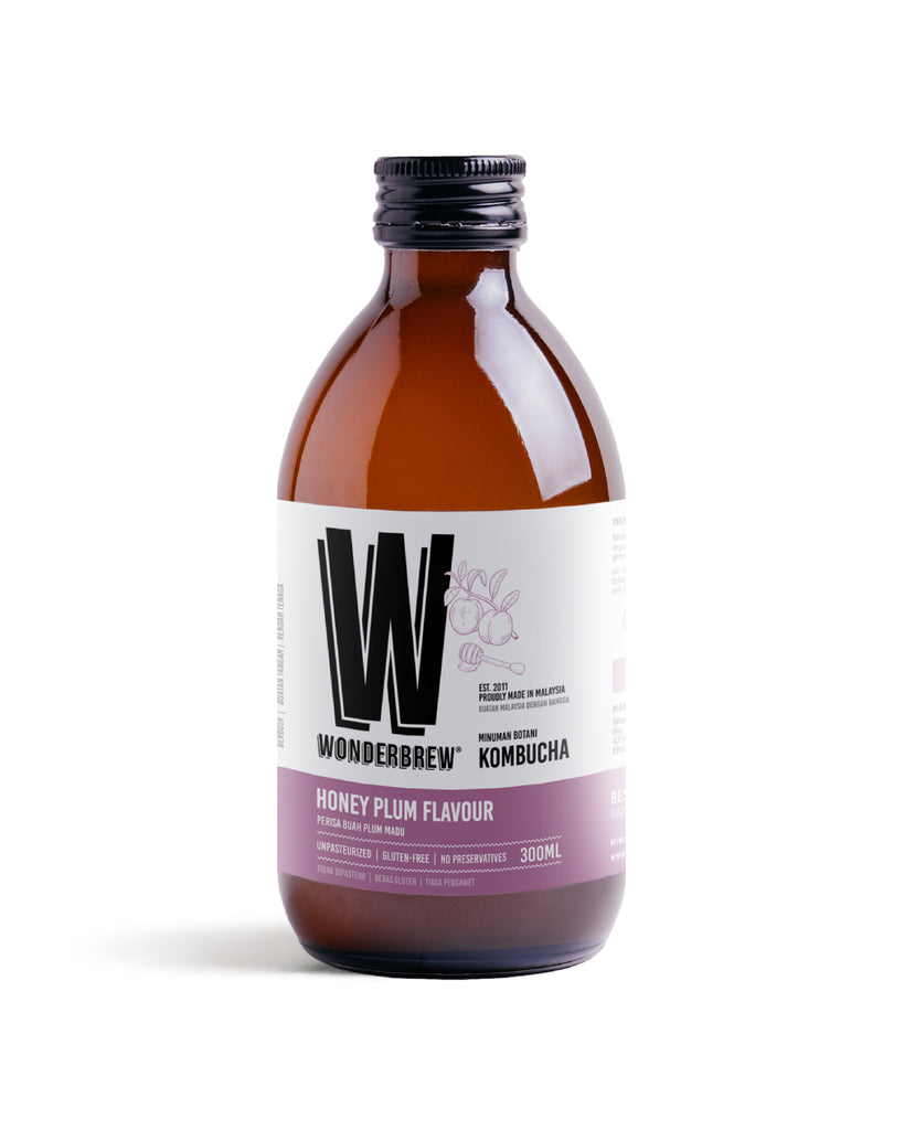 Wonderbrew Honey Plum Kombucha 300ml