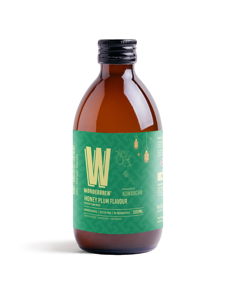 Wonderbrew Honey Plum Kombucha 300ml